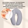 Pregnancy and Nursing Pillow 30х190 cm by SeiDesign Hypoallergenic, Cotton Zippered Pillowcase сірий-беж, фото 5