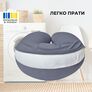 Pregnancy and Nursing Pillow 30х190 cm by SeiDesign Hypoallergenic, Cotton Zippered Pillowcase т/сіра, фото 6