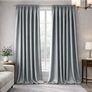 Комплект штор 2 шт 150х260 см, Blackout штори блекаут, гардини, портьєри на шторній тасьмі з ефектом затемнення V-15 сірий, фото 1
