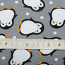 Interlock fabric, knitted fabric, knitwear, 100% cotton, dense, soft, natural, for pajamas, T-shirts, swaddles Пінгвіни на сірому, фото 5