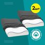 Set of 2 pillowcases IDEIA 60x40x16 cm knitted pillowcase for orthopedic and anatomical pillows т/сірий, фото 4