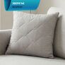 Подушка декоративна IDEIA CUBE 50х50 см гіпоалергенна стьобана св.сірий, фото 5