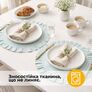 Набір серветок 2 шт з оборкою IDEIA, 30 см, бавовна, для дому, кафе, для сервірування столу м`ята, фото 4