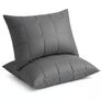 Набір подушок 2 шт 50х70 см ManMaker IDEIA подушка сіра гіпоалергенна, штучний пух, з блискавкою в коробці, фото 1