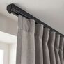 Карниз cтельовий 3,5 м IDEIA одинарний алюмінієвий, комплект з бігунками та гачками, для штор чорний, фото 1